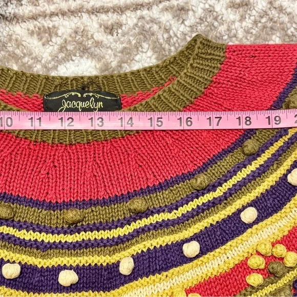 Colorful Women's Crew Neck Sweater - Picture 10 of 16